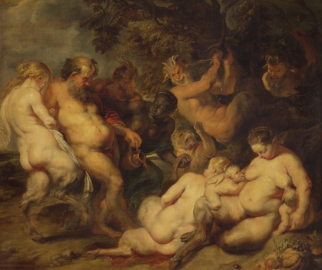 Detail of Bacchanal by Peter Paul Rubens