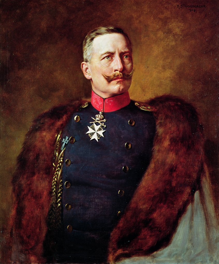 Detail of Portrait of Kaiser Wilhelm II by Bruno Heinrich Strassberger