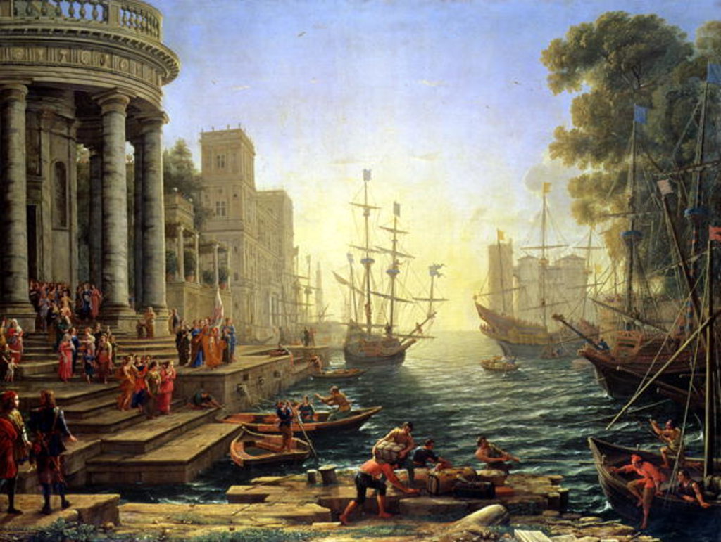 Detail of Seaport with the Embarkation of St. Ursula, 1641 by Claude Lorrain (1600-82)