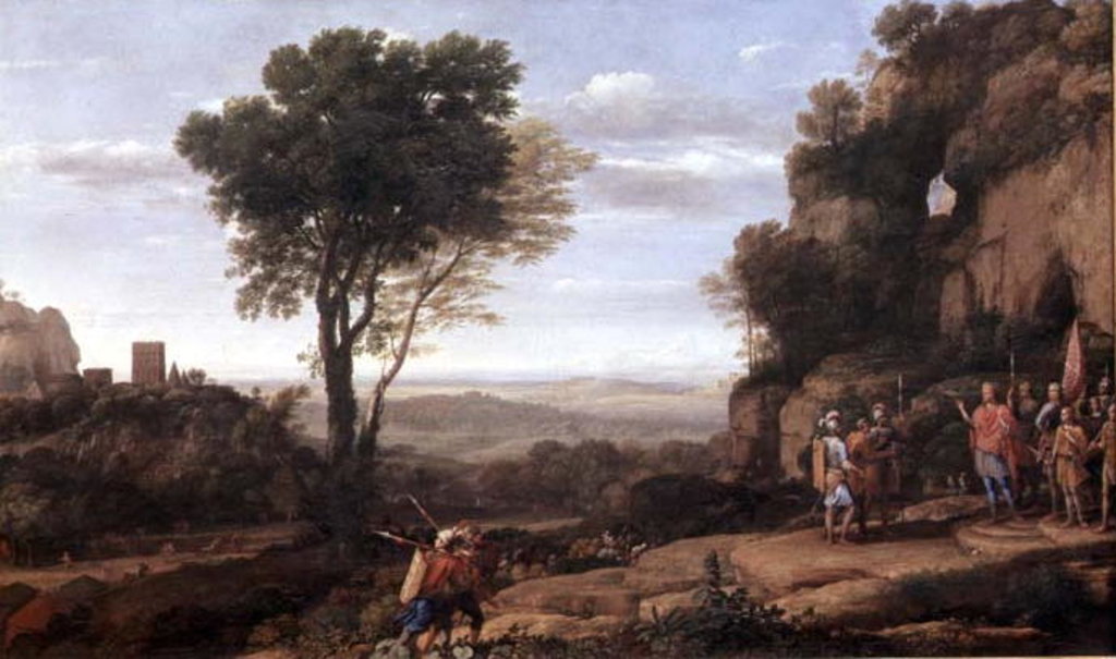 Detail of Landscape with David at the Cave of Abdullam, 1658 by Claude Lorrain