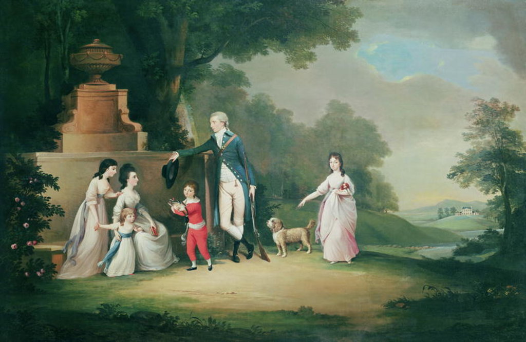 Detail of The Kinloch Family of Kair by David Allan