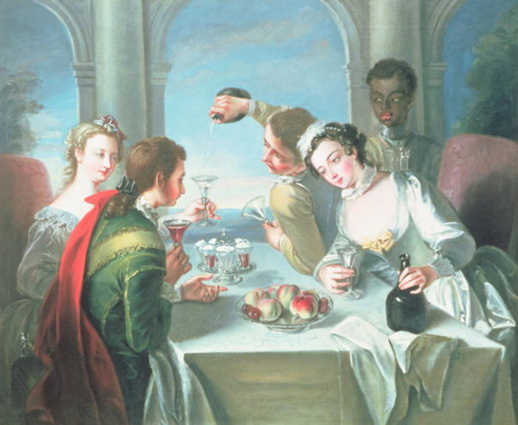 Detail of The Five Senses: The Sense of Taste, after Philippe Mercier by School French