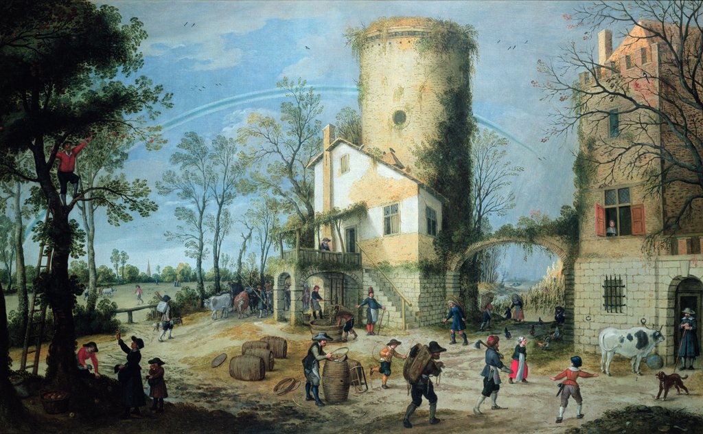 Detail of The Four Seasons: Autumn by Sebastian Vrancx