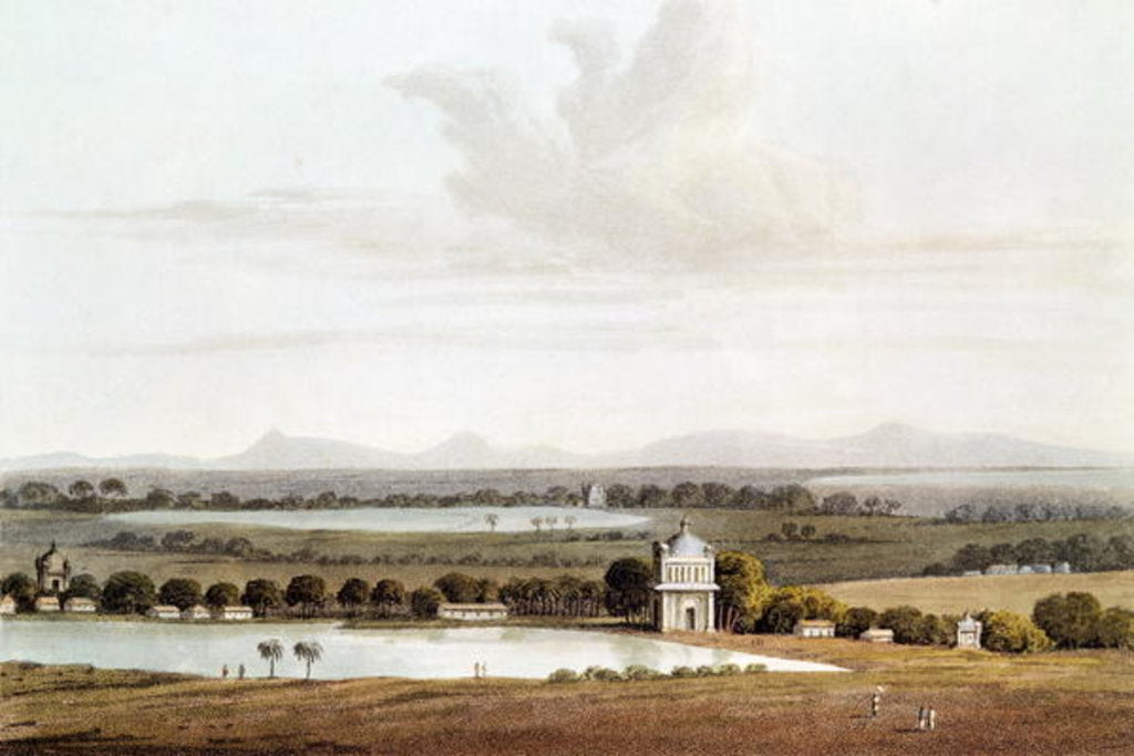 Detail of Second view looking north from the Pagoda near Conjeveram by James Wathen