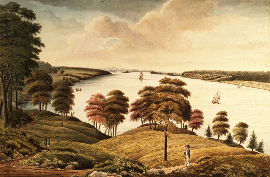 Detail of View of the Hudson River from Fort Knyphansen by Thomas Davies