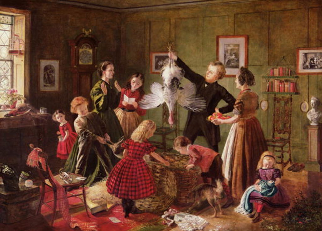 Detail of The Christmas Hamper by Robert Braithwaite Martineau