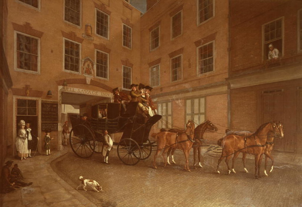 Detail of The Departure of the Diligence from Southampton by English School