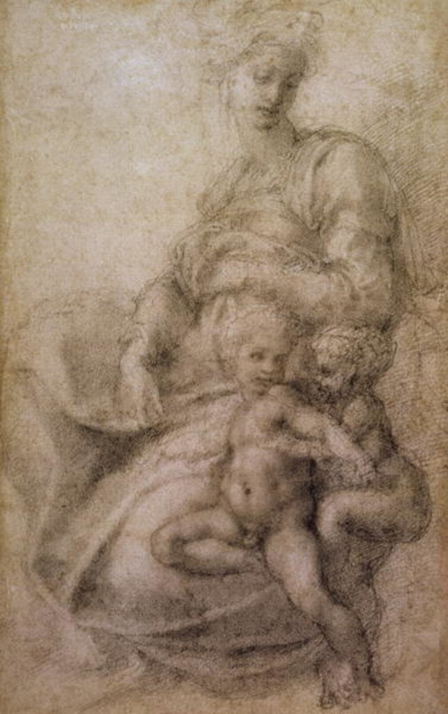 Detail of The Virgin and Child with the infant Baptist, c.1530 by Michelangelo Buonarroti