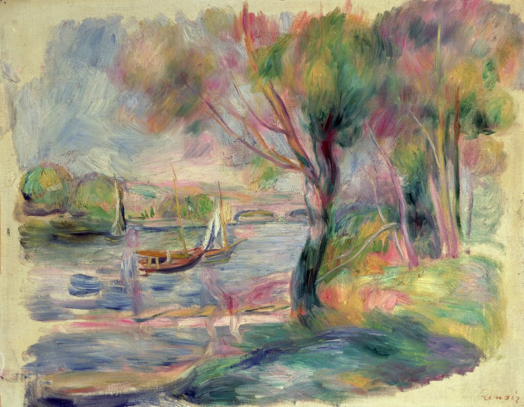 Detail of The Seine at Argenteuil, 1892 by Pierre Auguste Renoir