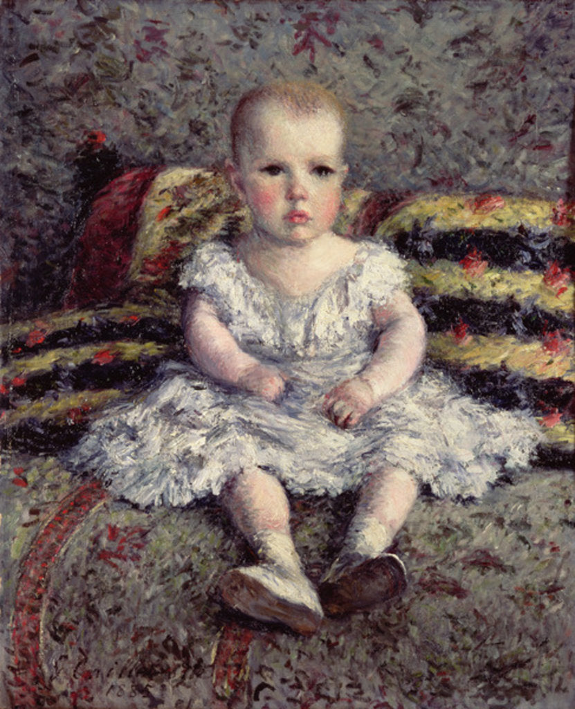 Detail of Child on a sofa, 1885 by Gustave Caillebotte