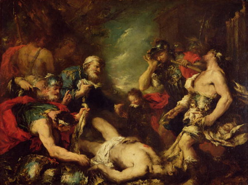 Detail of Alexander the Great before the Corpse of Darius III, 330 BC, 18th century by Francesco Guardi