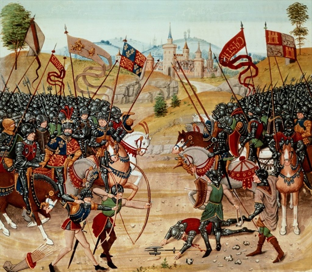 Detail of Fr 2643 f.312v Battle of Najera, 1367, from Froissart's Chronicle by French School