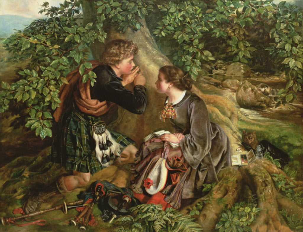 Detail of Scottish Lovers,1863 by Daniel Maclise