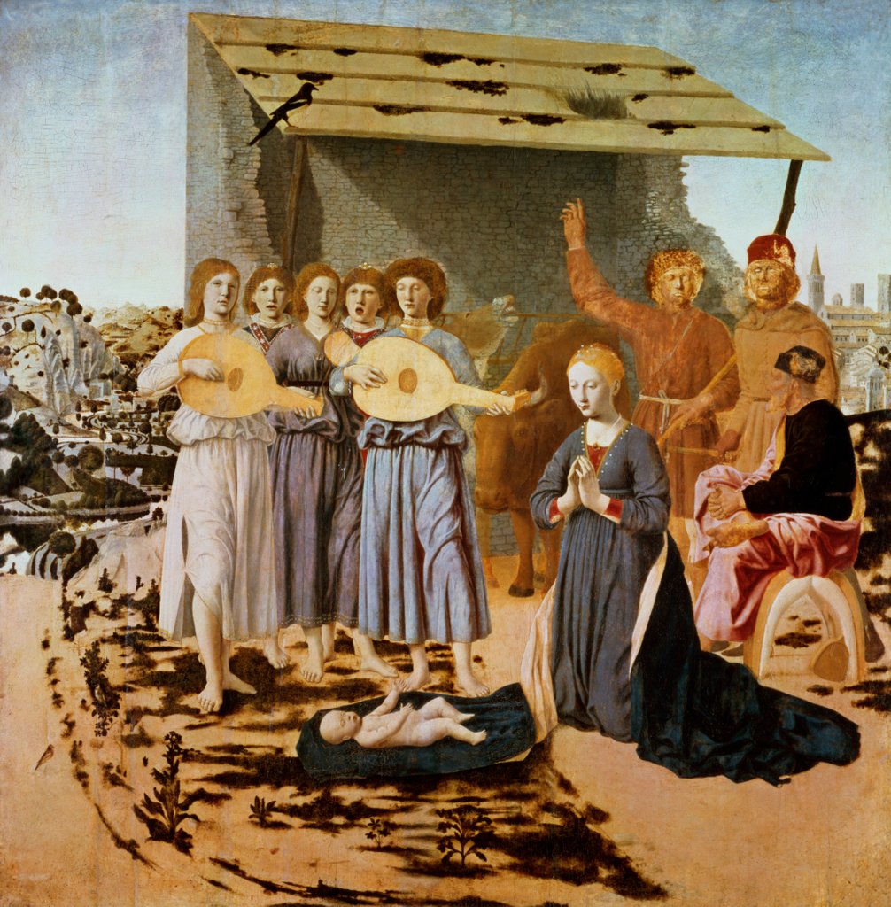 Detail of Nativity, early 1480s by Piero della Francesca
