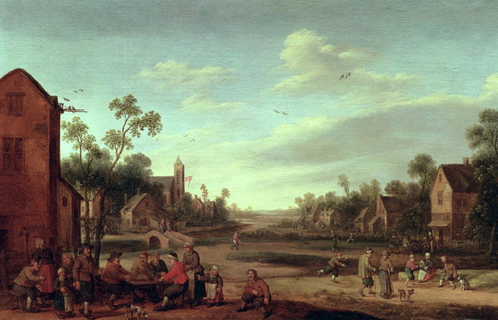 Detail of A Wooded River Landscape, 1646 by Joost Cornelisz Droochsloot