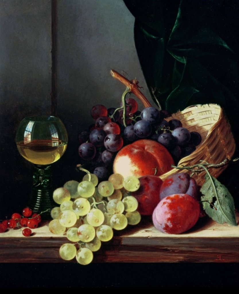 Detail of Grapes and plums by Edward Ladell