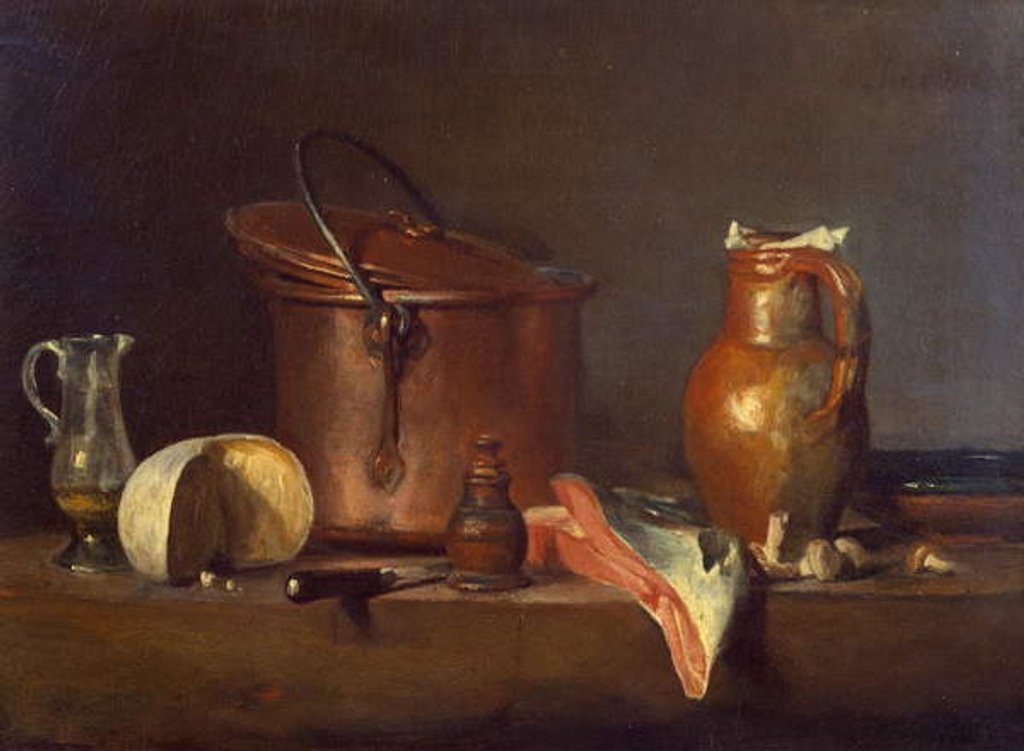Detail of Still Life with Salmon, c.1730 by Jean-Baptiste Simeon Chardin