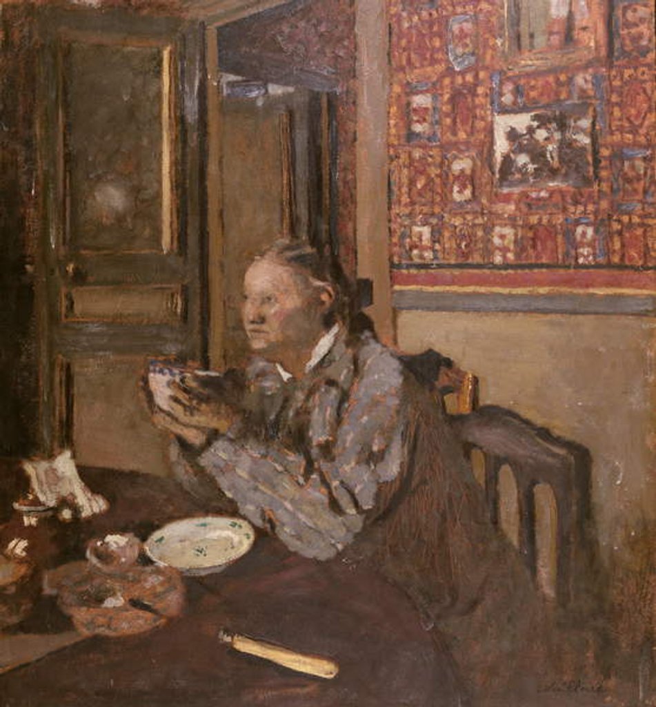 Detail of Madame Vuillard with a bowl, 1898 by Edouard Vuillard