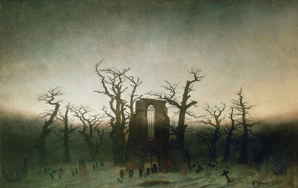 Detail of Abbey among oak trees, 1809-10 by Caspar David Friedrich