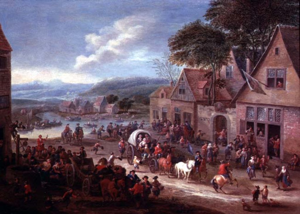 Detail of A Village Fair by Mathys Schoevaerdts