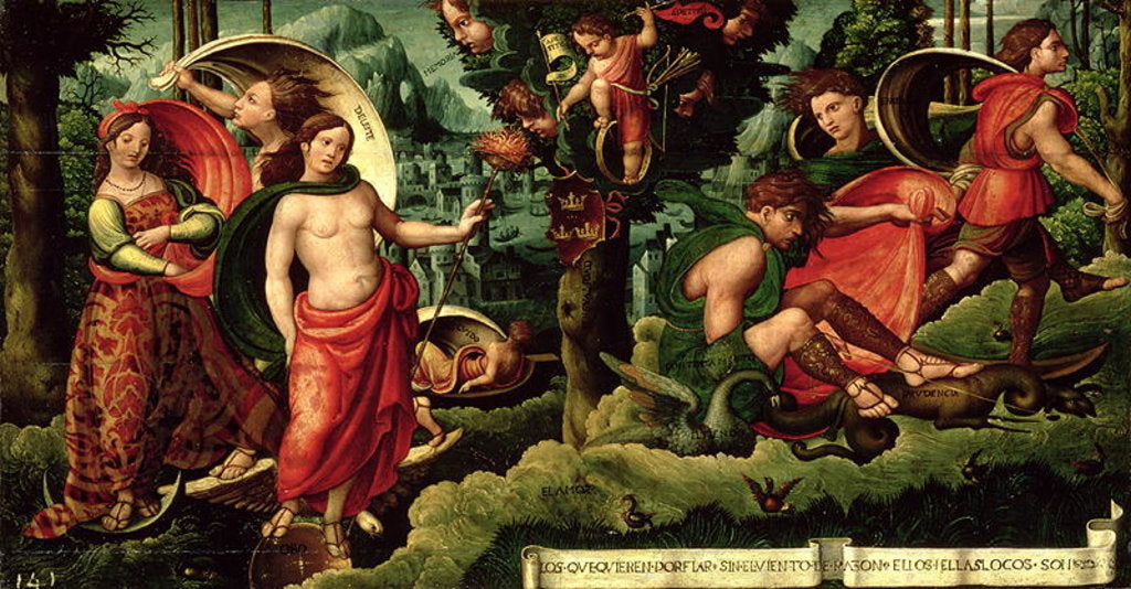 Detail of Allegory of Human Passions by Alcira Master