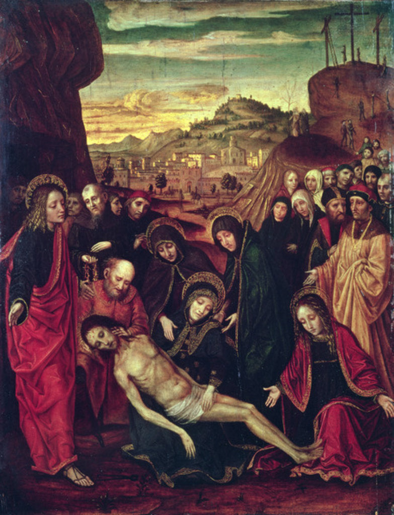 Detail of Lamentation of the Dead Christ by Ambrogio Borgognone