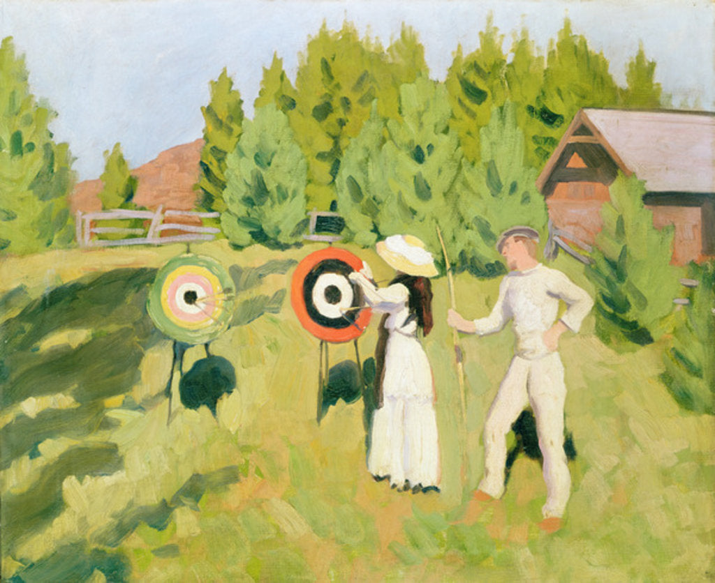 Detail of Archers, 1911 by Karoly Ferenczy