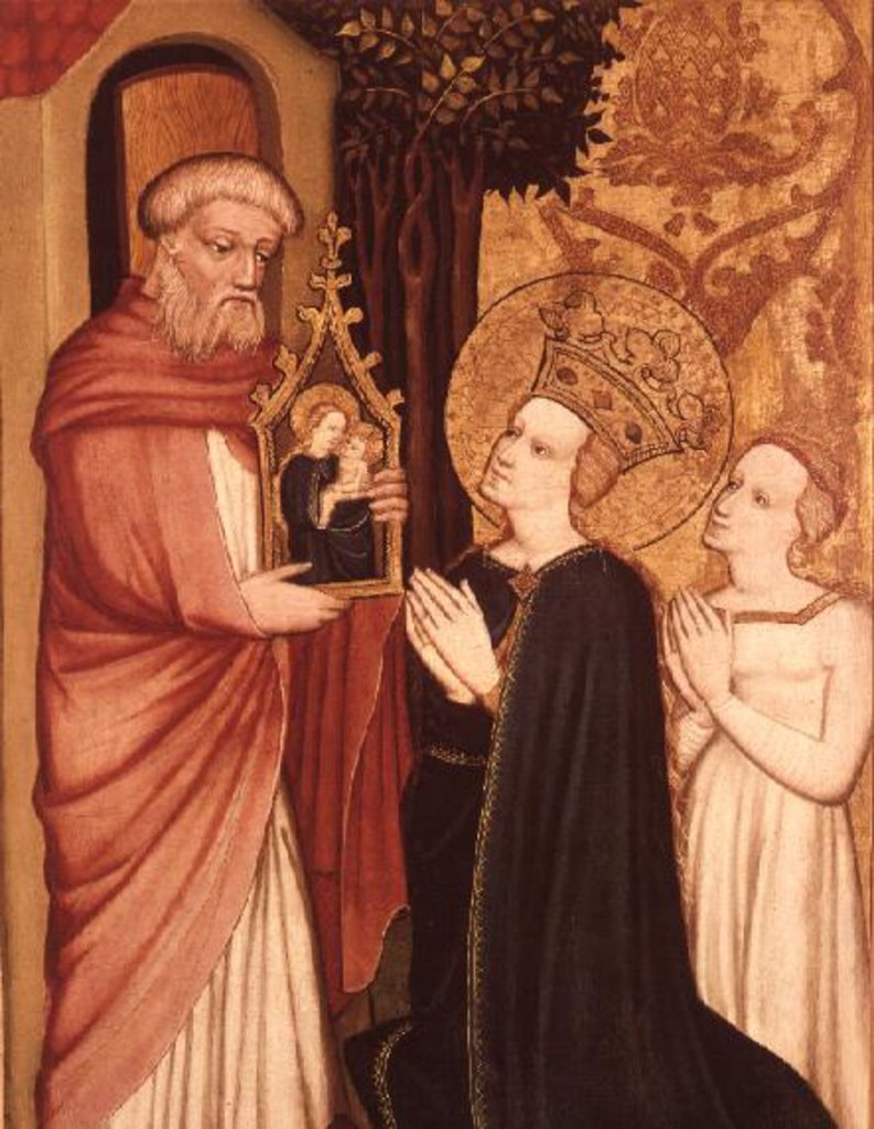 Detail of A Hermit with a Picture of the Virgin Mary by Master of Bat