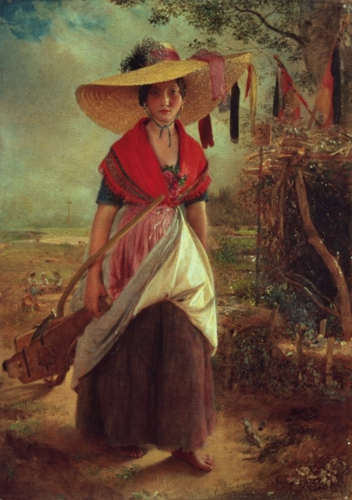 Detail of Working Girl, 1848 by Johann Baptist Reiter