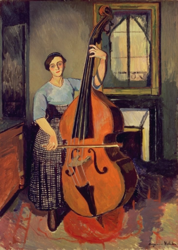Detail of Woman with a Double Bass, 1908 by Marie Clementine (1865-1938) Valadon