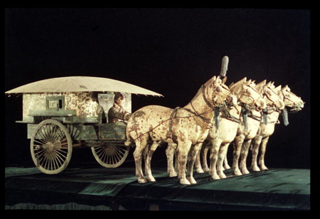 Detail of Horse and Carriage, Army, Qin Dynasty, 210 BC by School Chinese
