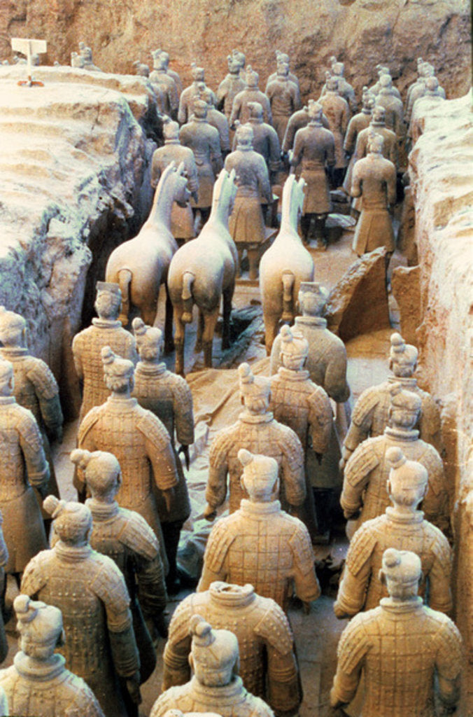 Detail of Terracotta Army, Qin Dynasty, 210 BC by Chinese School