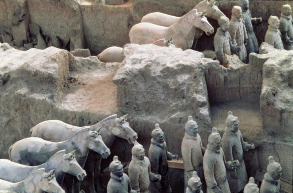 Detail of Terracotta Army, Qin Dynasty, 210 BC by Chinese School