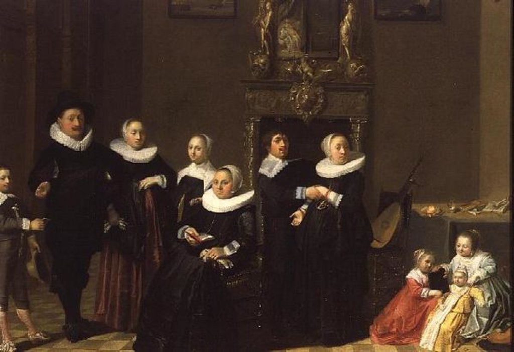 Detail of The Family of a Stadhouder in an Elegant Interior, 1635 by Netherlandish School