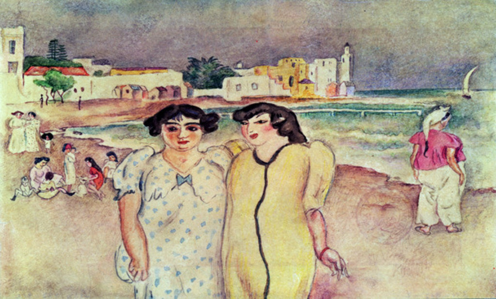 Detail of A Seashore in Tunis by Jules Pascin