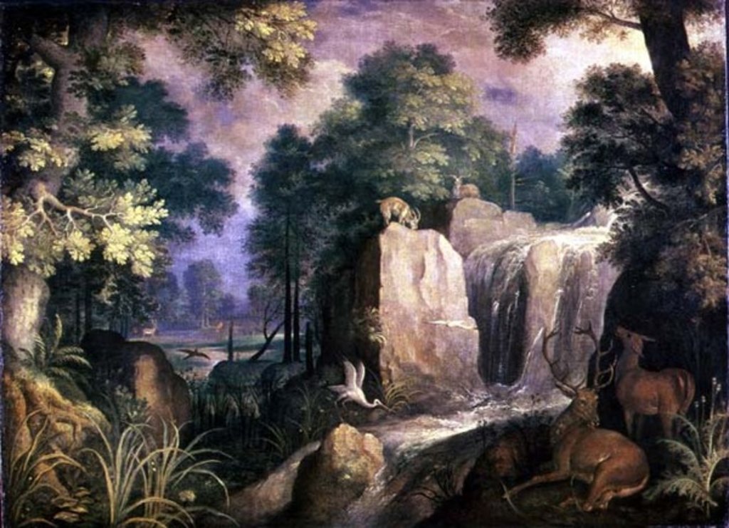 Detail of Landscape with Cliffs by Roelandt Jacobsz. Savery