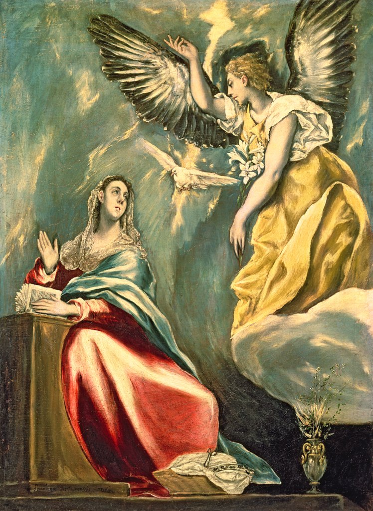 Detail of The Annunciation, c.1595-1600 by El Greco