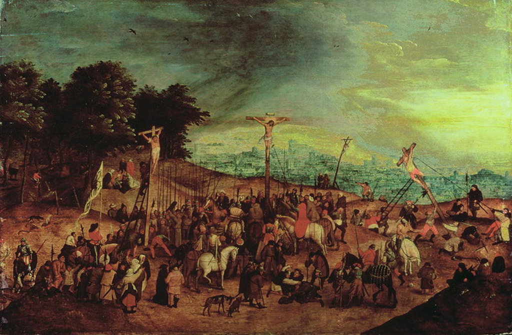Detail of The Crucifixion by Pieter the Younger Brueghel