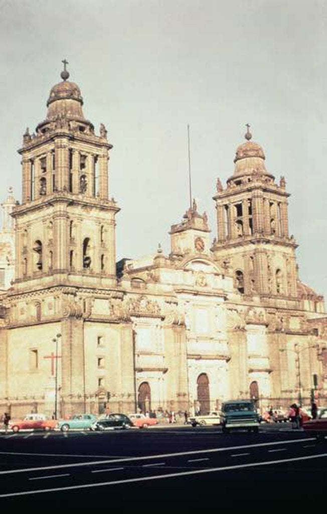 Detail of Exterior of Mexico City Cathedral from the north west, 16th century by Anonymous
