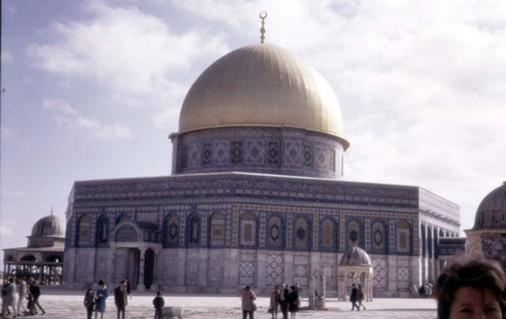 Detail of The Dome of the Rock, built AD 692 by Islamic School