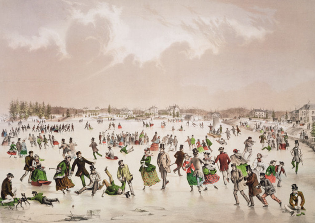 Detail of Jamaica Pond, West Roxbury, Mass., c.1859 by John Henry Bufford