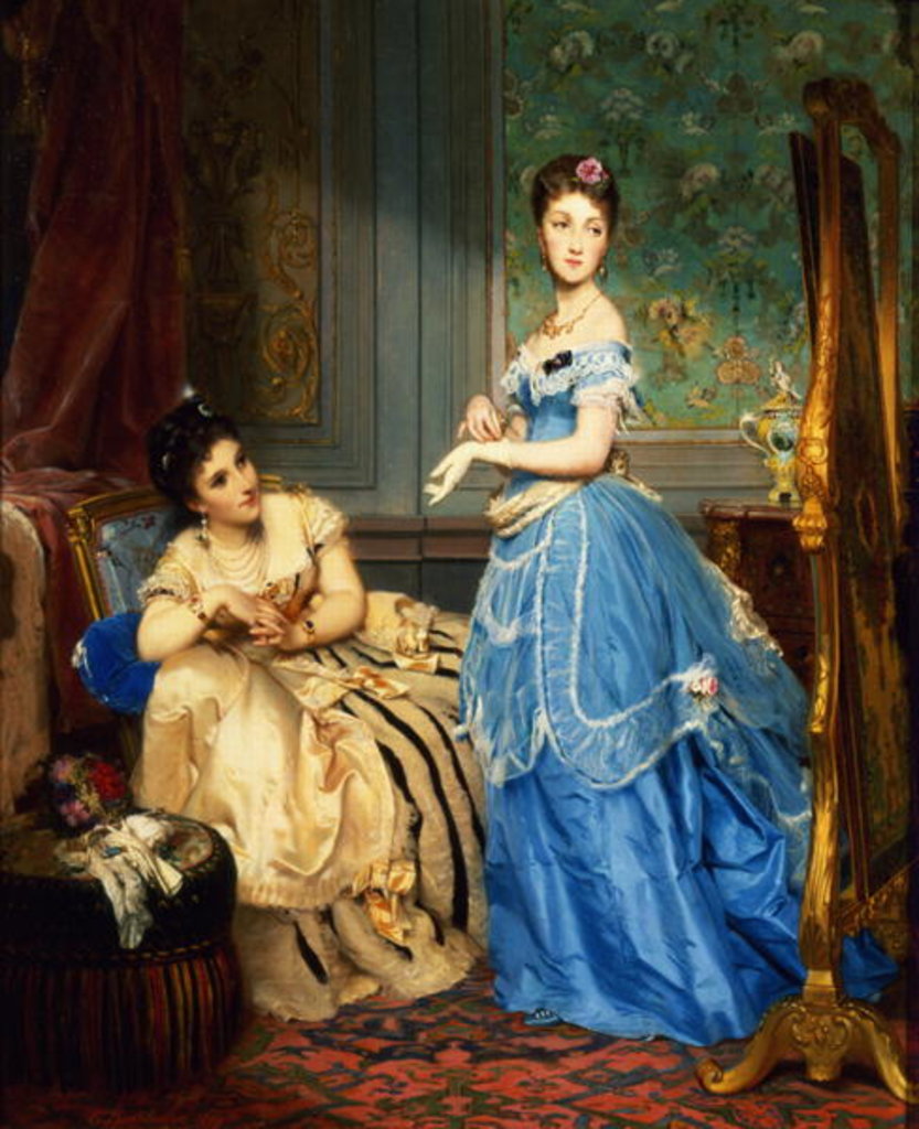 Detail of Getting Dressed, 1869 by Charles Edouard Boutibonne