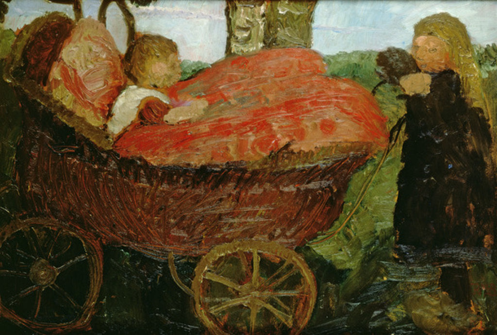 Detail of Little Girl Pushing a Pram, 1904 by Paula Modersohn-Becker