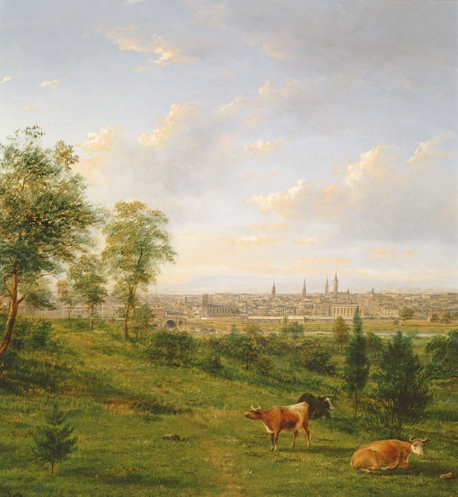 Detail of View of Melbourne, 19th century by Henry Gritten