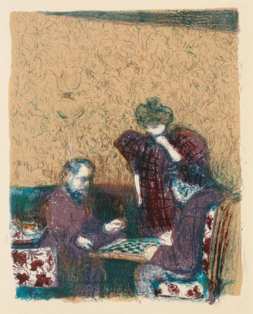 Detail of The Game of Checkers, 1899 by Edouard Vuillard