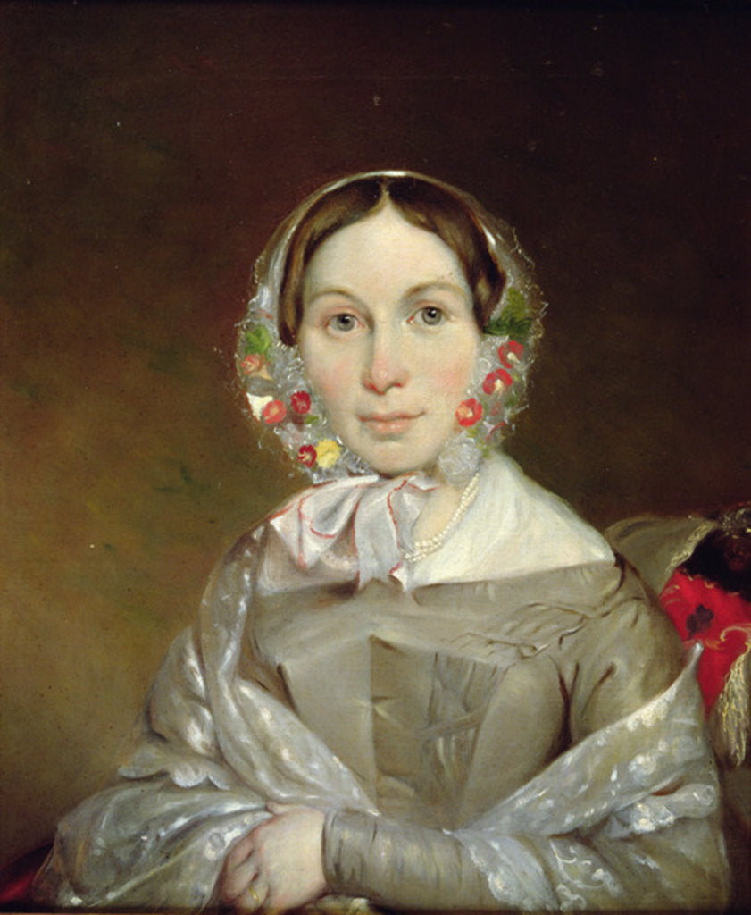 Detail of Portrait of Eliza Sophia Tilley, 19th century by Thomas Bock