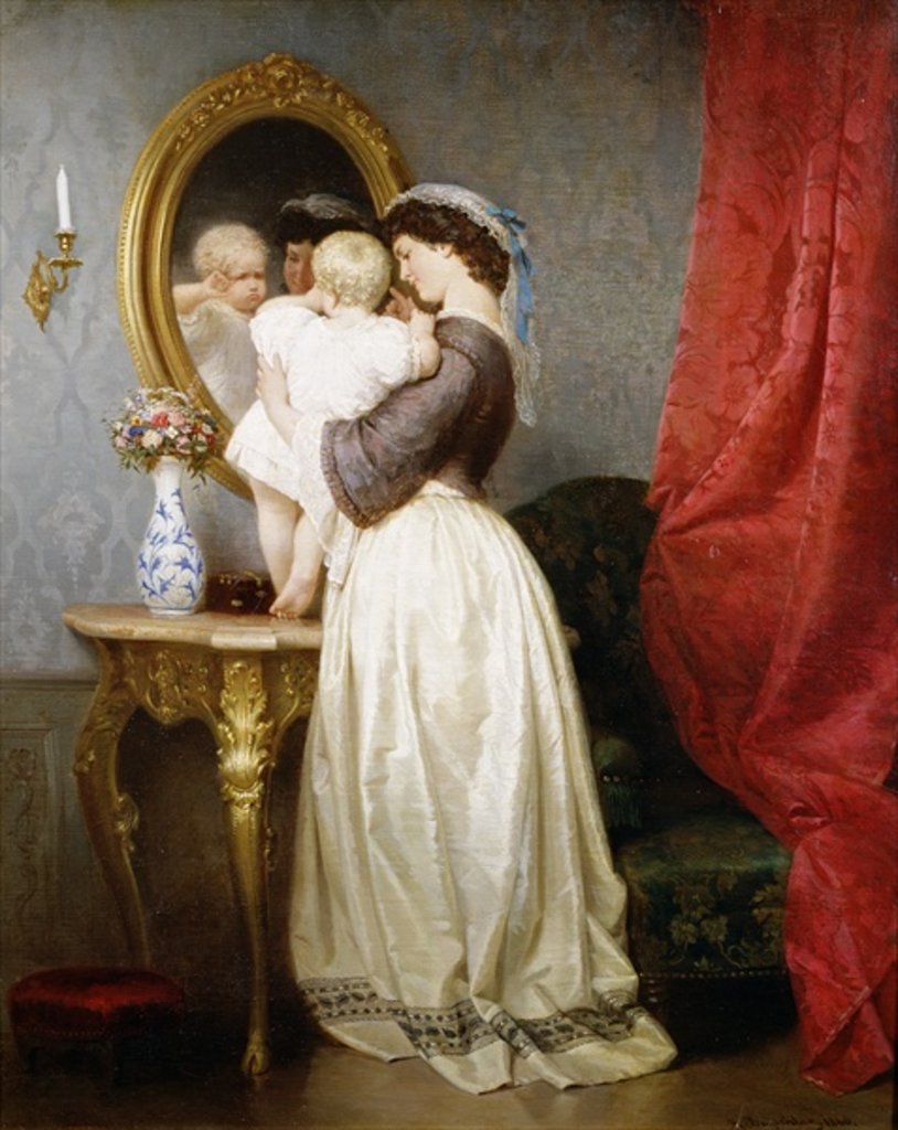 Detail of Reflections of Maternal Love by Robert Julius Beyschlag