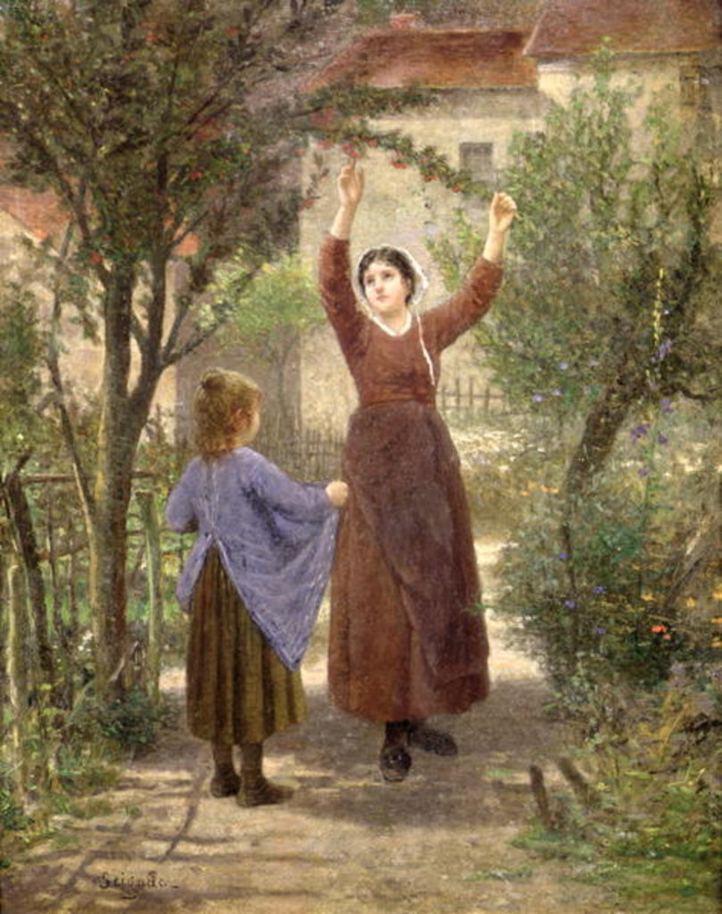 Detail of Picking Cherries by Paul Seignac