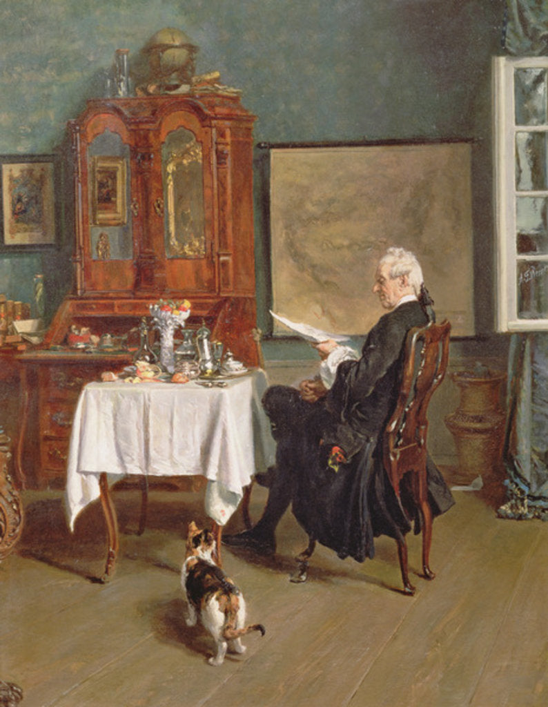 Detail of The Actuary at Breakfast by Alexander Friedrich Werner