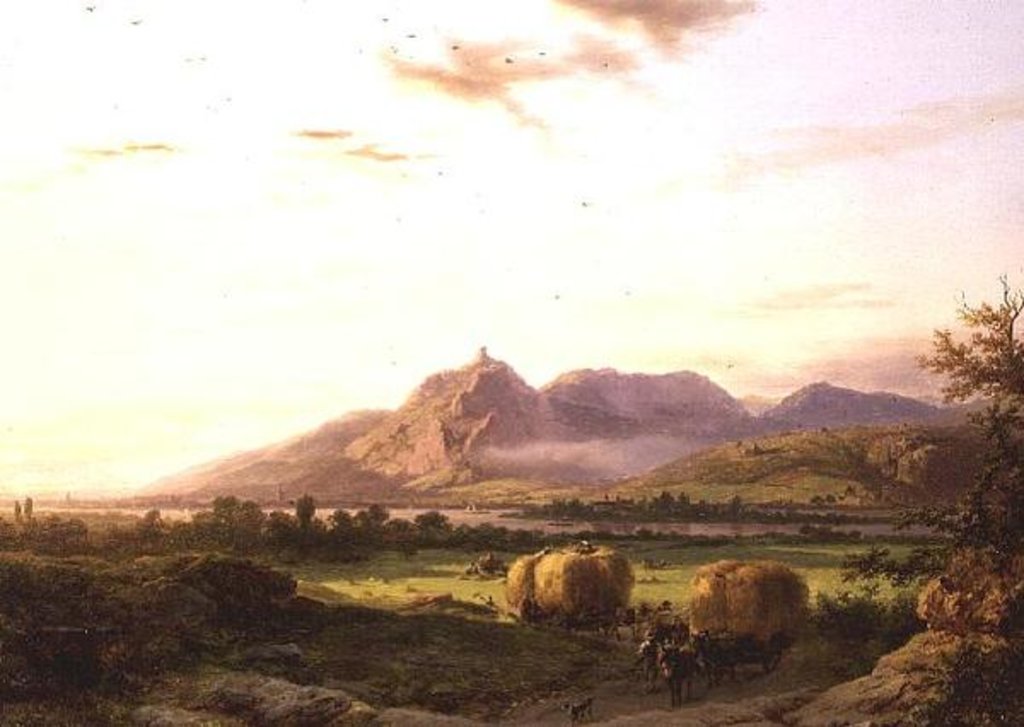 Detail of Bringing in the Harvest by Pieter Lodewijk Francisco Kluyver